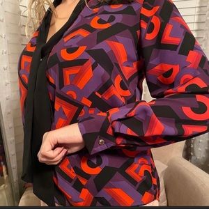 Vince Camuto Design Tie Blouse